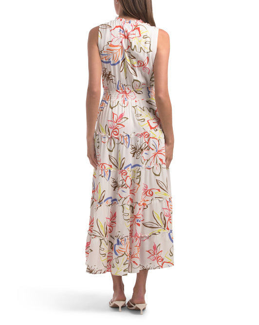 MSK Floral Printed Maxi Dress