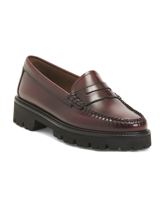 GH BASS Leather Whitney Super Lug Penny Loafers