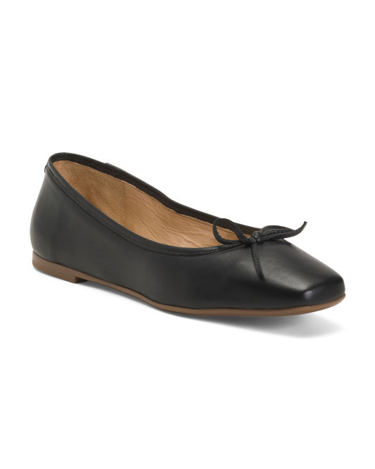 BERNARDO Made In Brazil Leather Gwynn Ballerina Flats