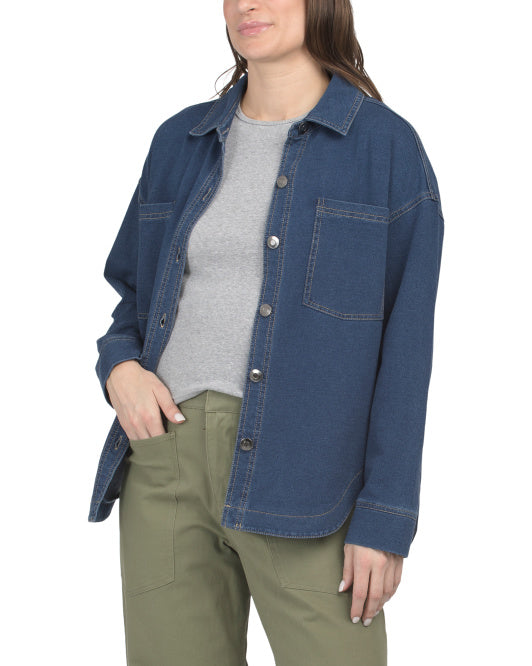 NANETTE NANETTE LEPORE French Terry Denim Jacket