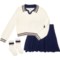 Max Studio Girls Johnny Collar Sweater, Skirt and Socks Set - 3-Piece