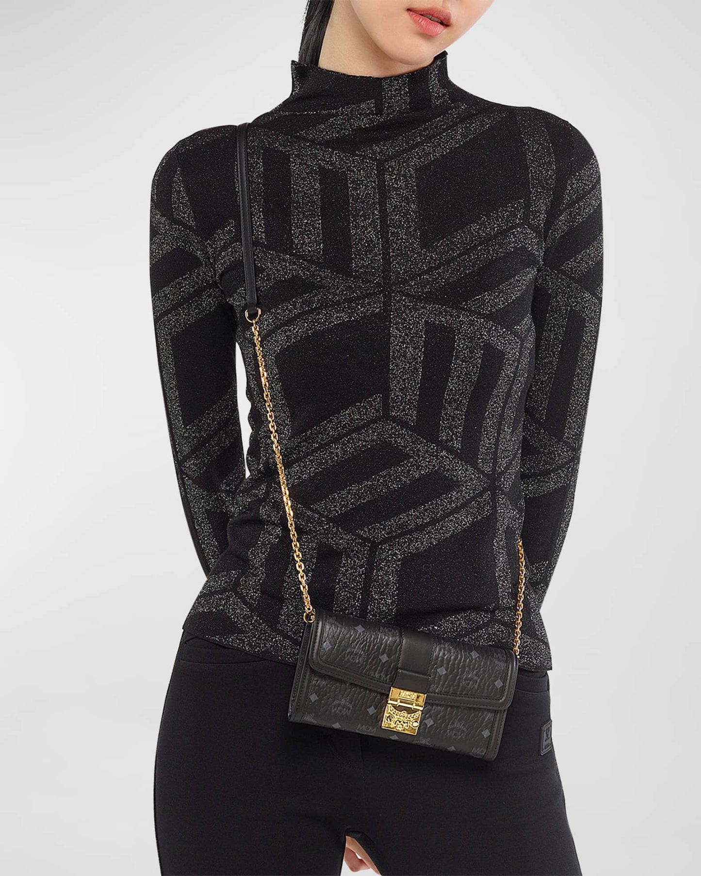 MCMTracy Large Monogram Wallet on Chain