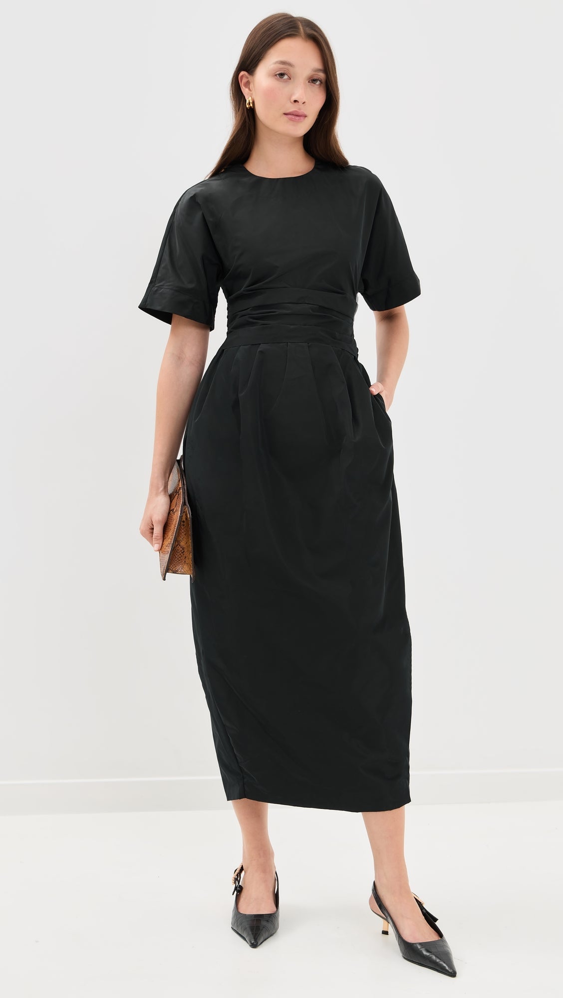 SeaSeraphine Velvet Long Sleeve Midi Dress