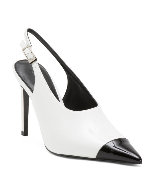 RETROFETE Patent Leather Leslie Choked Up Slingback Heels