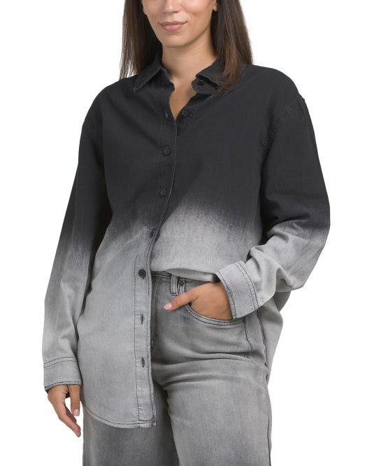 KENNETH COLE Gradient Dye Oversized Shirt
