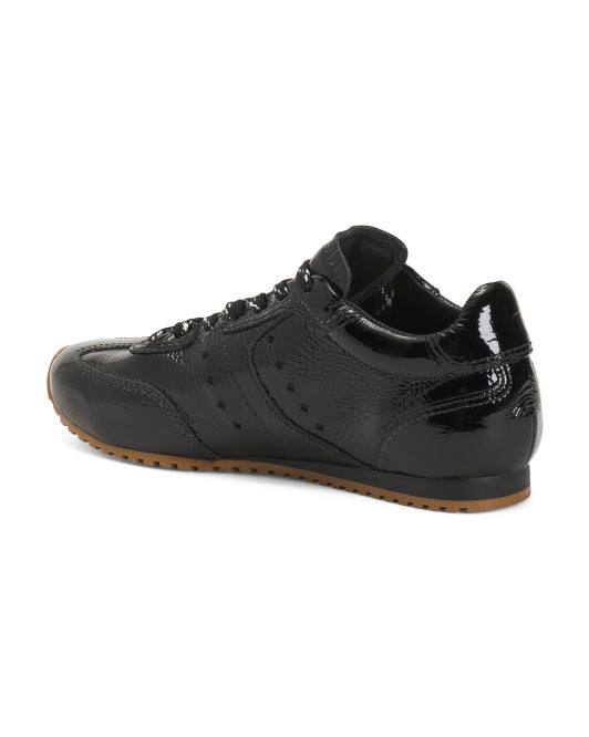 LARROUDE Handmade In Brazil Patent Leather Stella Sneakers