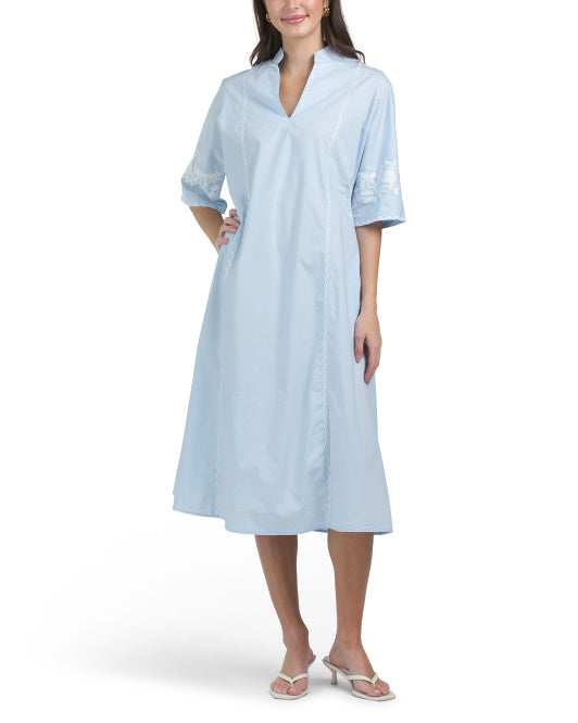 CALYPSO ST. BARTH Embroidered Tunic Dress