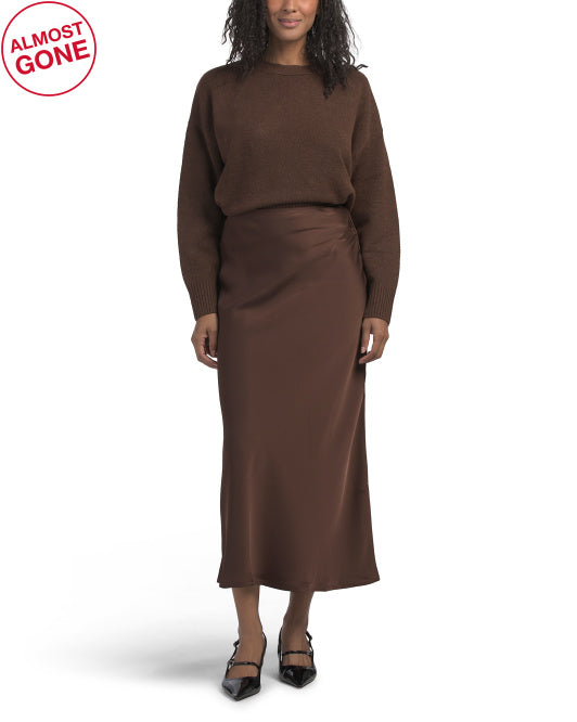 SINCERELY JULES 2pc Crew Neck Sweater And Woven Skirt Set