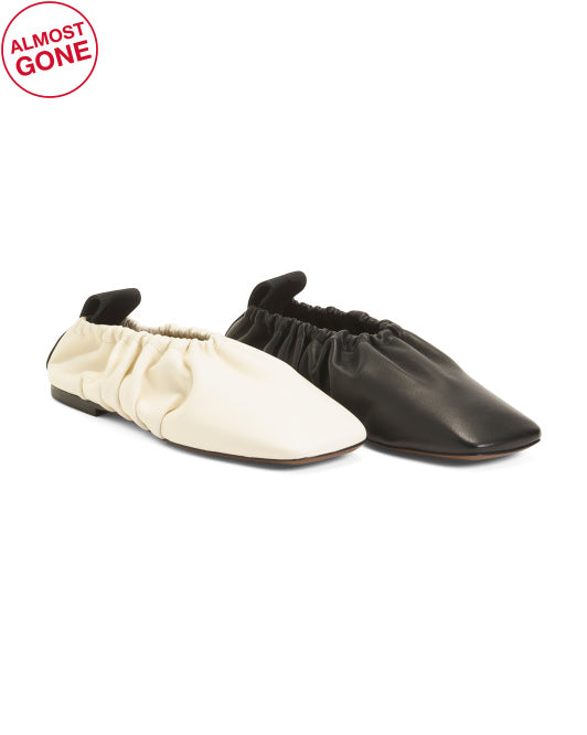 NEOUS Made In Italy Leather Phina Words Ballet Flats