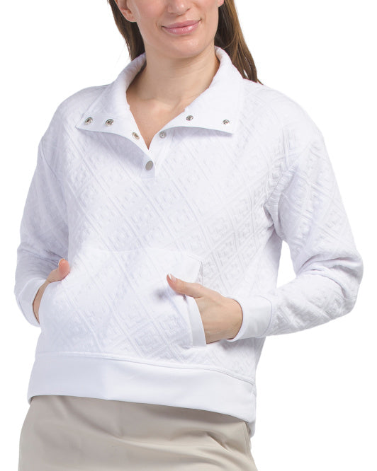 TOMMY BAHAMA Snap Front Mock Neck Pull Over Jacket