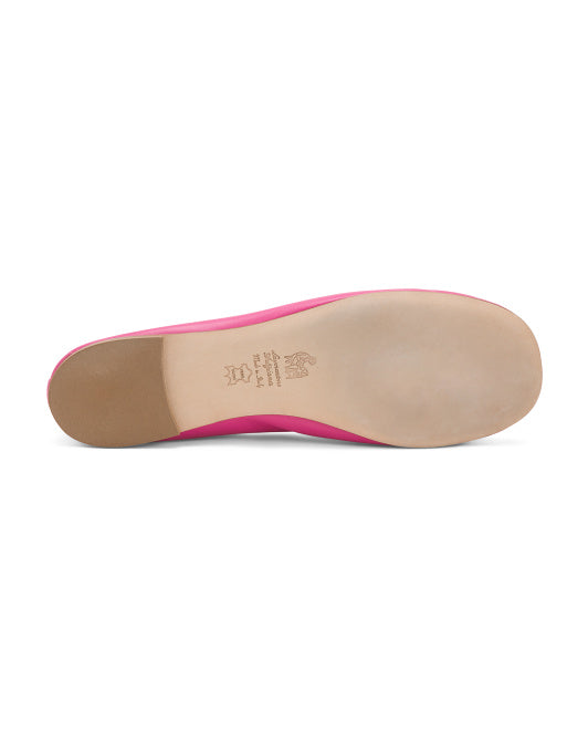 PROSPERINE Made In Italy Leather Ballerina Flats