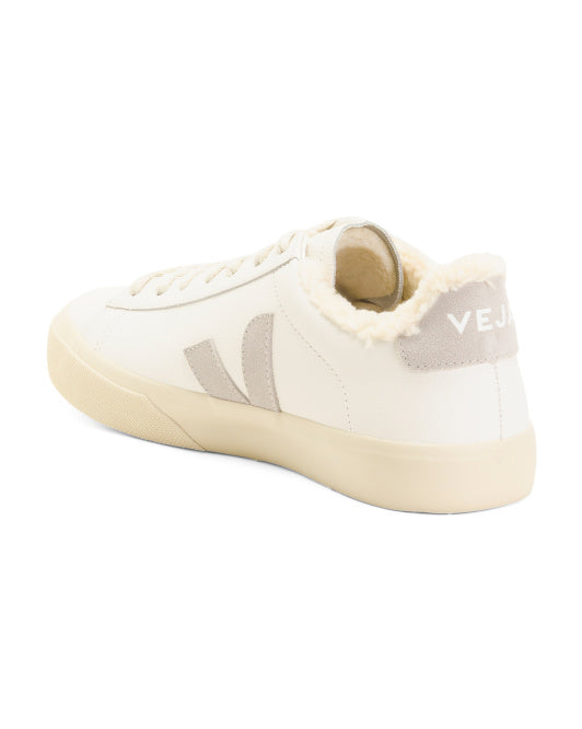 VEJA Made In Brazil Leather Campo Fured Sneakers
