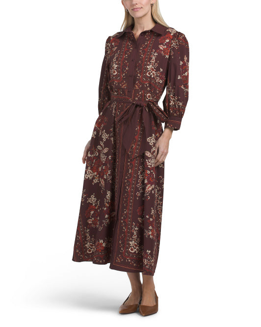 SUPER NATURAL BY SECRET MISSION Woven Maxi Shirt Dress