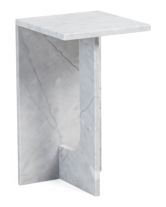 INTERNATIONAL BRASS HOUSE 14x24 Solid Marble Accent Table