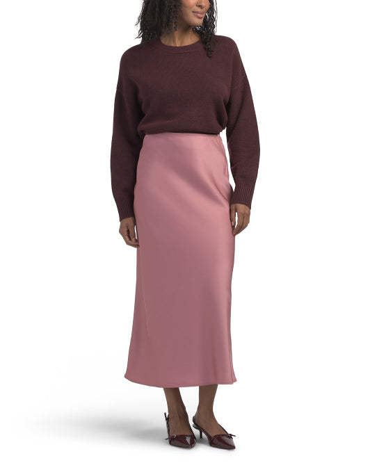 SINCERELY JULES 2pc Crew Neck Sweater And Woven Skirt Set