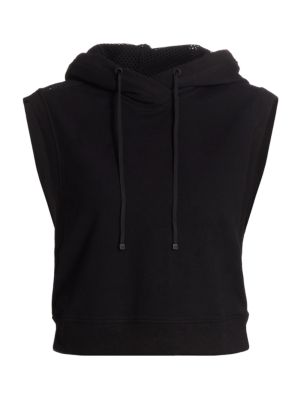 Blanc Noir
 Mesh Back Sleeveless Hoodie