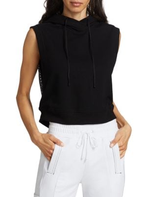 Blanc Noir
 Mesh Back Sleeveless Hoodie