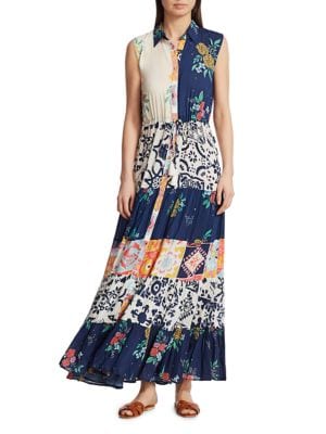 Carolina K
 Natalic Print Open-Front Dress