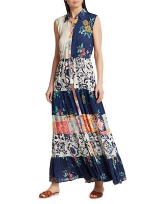 Carolina K
 Natalic Print Open-Front Dress