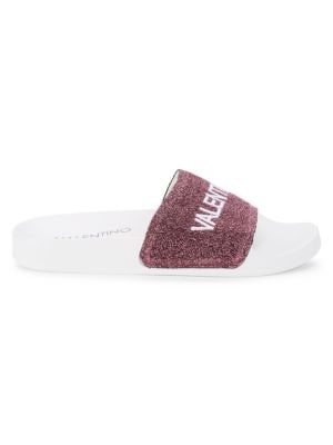 Valentino by Mario Valentino
 Glitter Logo Pool Slides