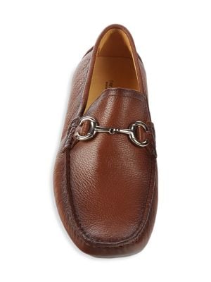 Saks Fifth Avenue
 Pebbled Leather Bit Driving Loafers