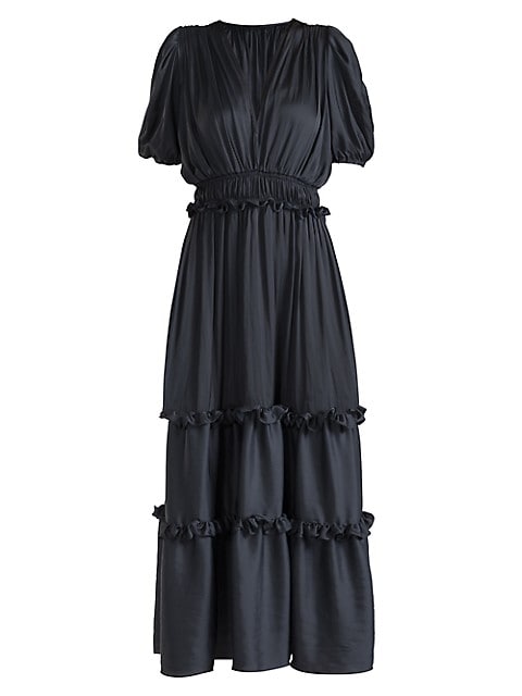 Marcela Shirred Maxi-Dress