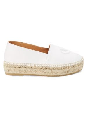 Valentino by Mario Valentino
 Jessi Logo Leather Espadrilles