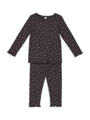 Pouf
 Baby's & Little Girl's Cherry Print Top & Pants Set