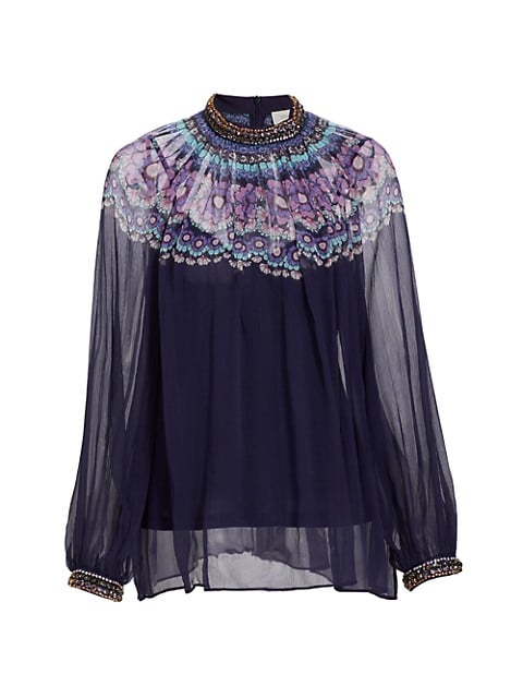 Celestial Gemini Daisy Silk Blouse