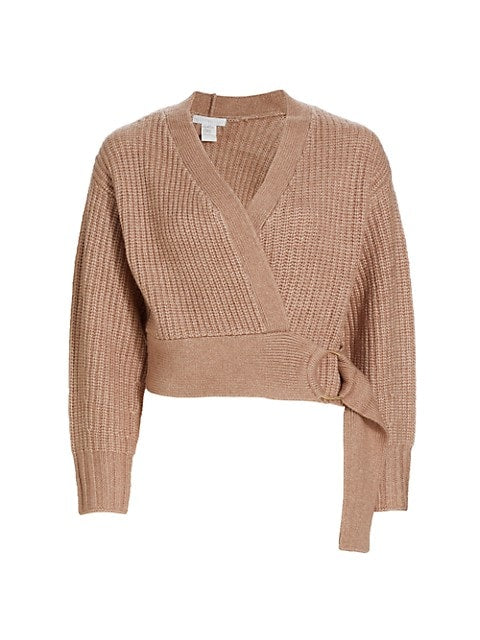 Wrap-Front Buckle Cardigan image number NaN