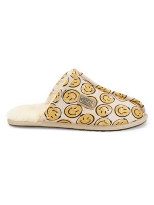 Australia Luxe Collective
 Smile Graphic Satin Mule Slippers