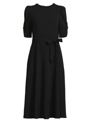 DKNY
 Ruched-Sleeve Midi A-Line Dress