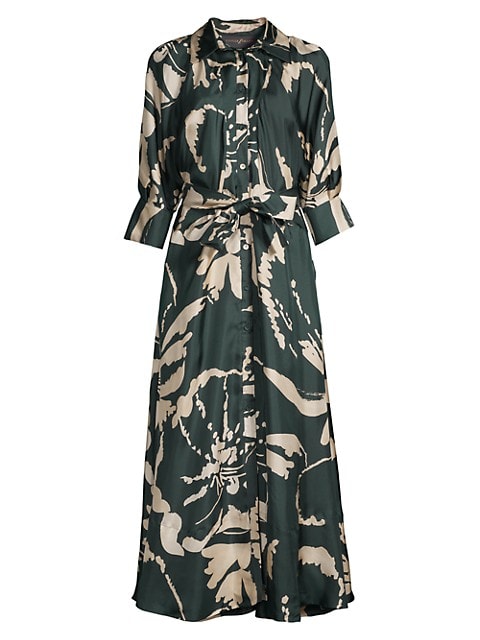 Memoirs Belted Printed Shirtdress