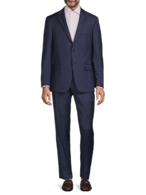 Saks Fifth Avenue
 Modern Fit Grid Check Wool Blend Suit