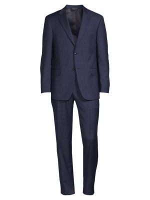 Saks Fifth Avenue
 Modern Fit Grid Check Wool Blend Suit