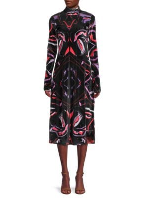 MARRISA WILSON NEW YORK
 Abstract Velvet Midi Dress