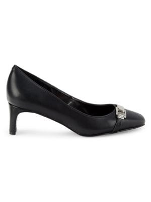 Calvin Klein
 Kckavita Square Toe Leather Pumps