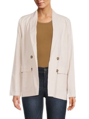 Saks Fifth Avenue
 Oversized Linen Blend Blazer