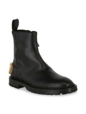 Moschino
 Maxi Lettering Group Logo Leather Booties