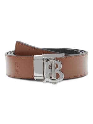 Burberry
  Slide Buckle Reversible Leather Belt