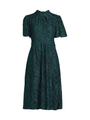 julia jordan
 Mockneck Lace Fit and Flare Dress