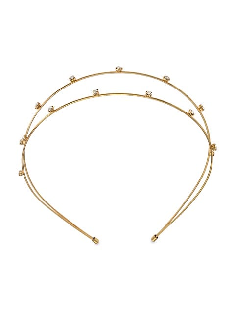 Delicate Goldtone Crystal Headband