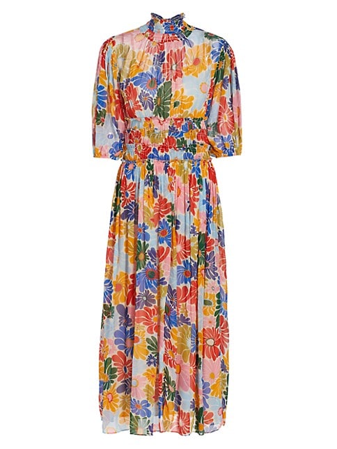 Sunny Daisies Sand Maxi Dress