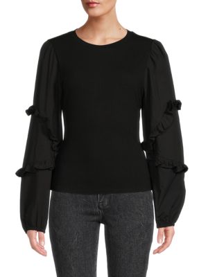 Lea & Viola
 Ruffle Sleeve Top