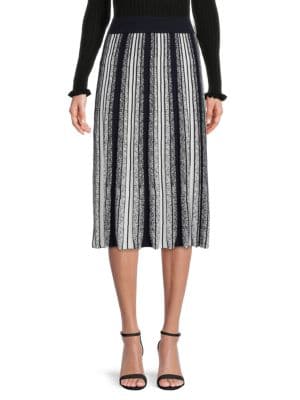 NANETTE nanette lepore
 Stripe Knit Midi Skirt