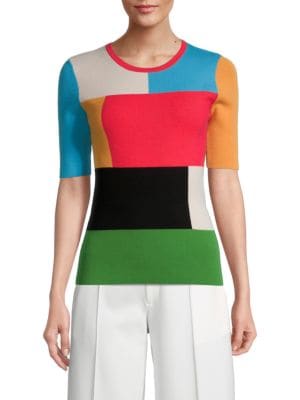 Tahari
 Colorblock Fitted Sweater