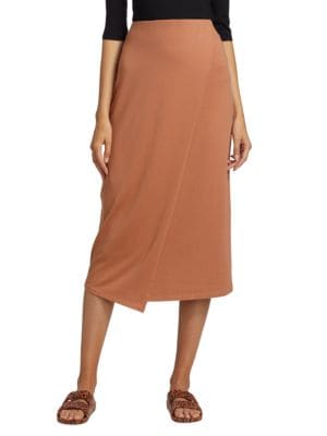 Vince
 Stretch Cotton Overlap Skirt