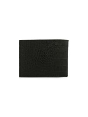 Moschino
 Logo Croc Embossed Leather Bifold Wallet