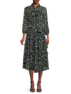 Karl Lagerfeld Paris
 Floral Chiffon Midi Dress