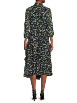 Karl Lagerfeld Paris
 Floral Chiffon Midi Dress